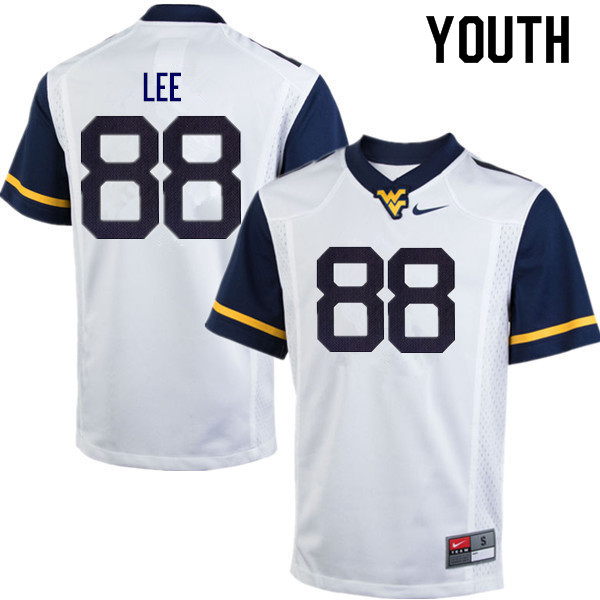 Youth #88 Tavis Lee West Virginia Mountaineers College Football Jerseys Sale-White - Click Image to Close